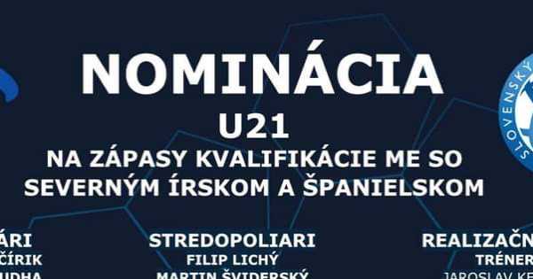 Nomination for football team Slovakia up to 21